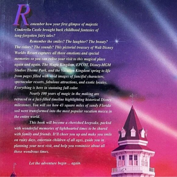 Vtg WALT DISNEY WORLD picture book and history and outlook for future LIKE NEW - Picture 2 of 9